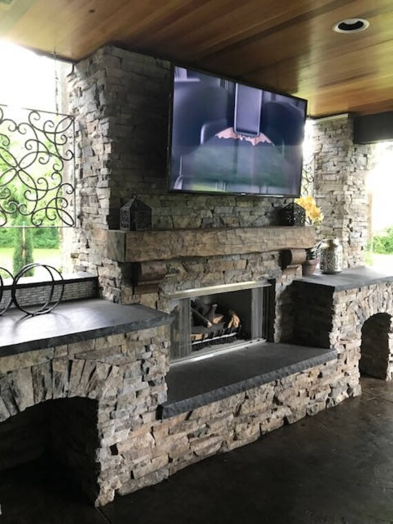 Fireplace Mantel Wood 7 Foot Long Custom Made Rustic 8 By 10 Etsy