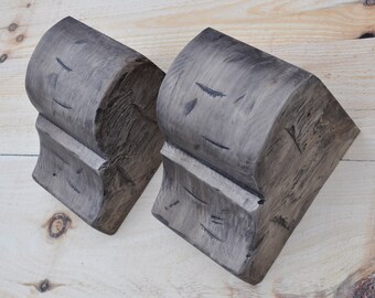Corbels | Traditional Style | One Pair | Solid Wood | Pine | Hand Hewn