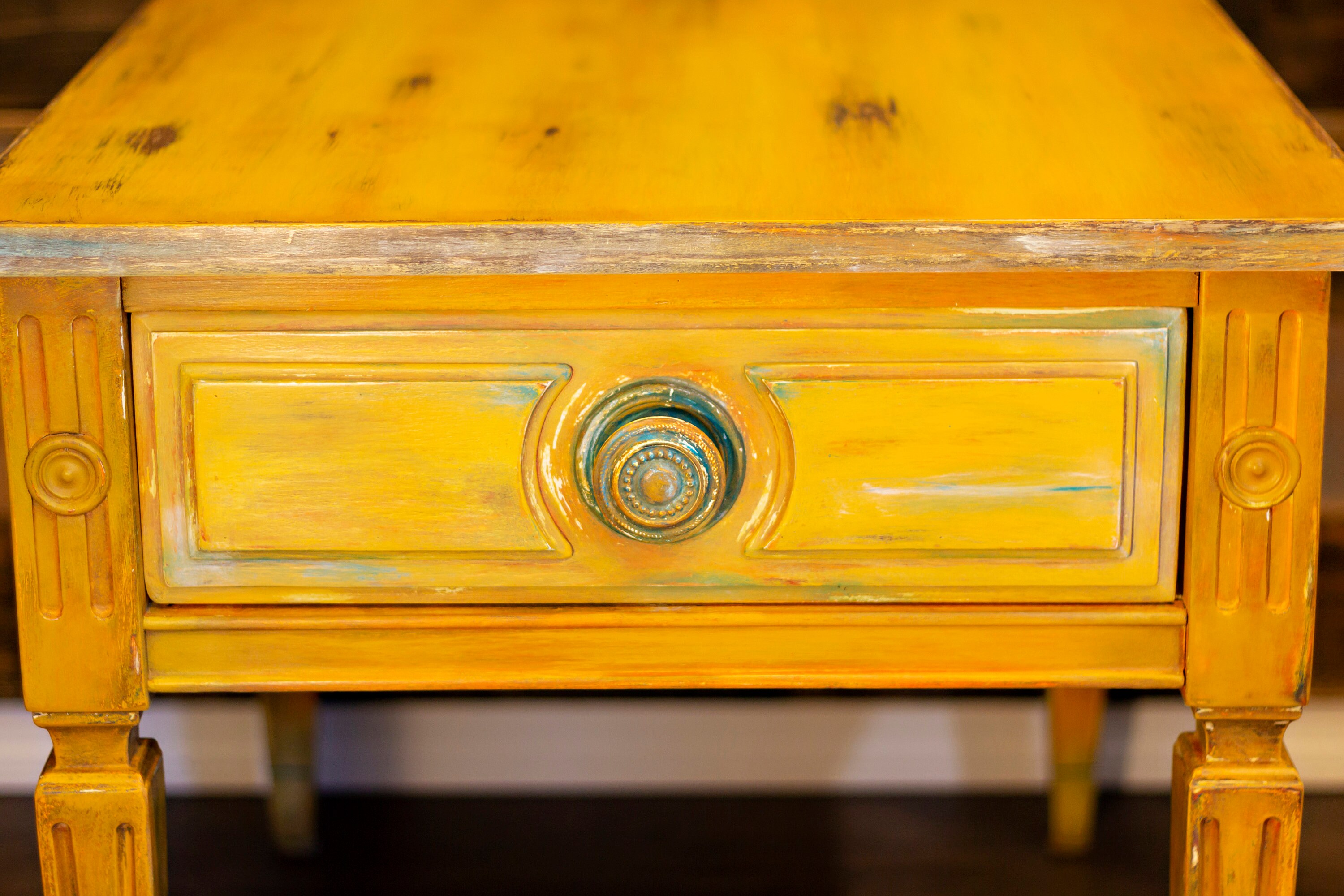 SOLD Rustic Orange Nightstand Custom order Etsy