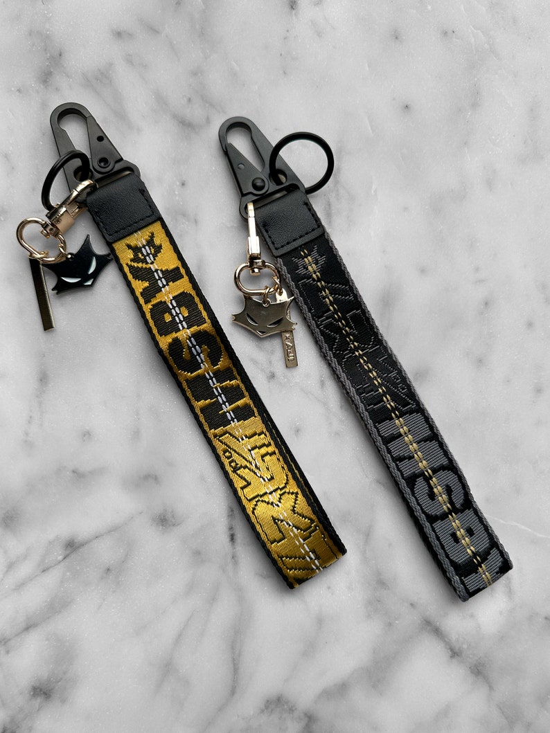 MSBY Hypebeast Jacquard Wrist Lanyard Keychain Strap image 1