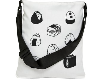 Onigiri Pattern Adjustable Tote Bag