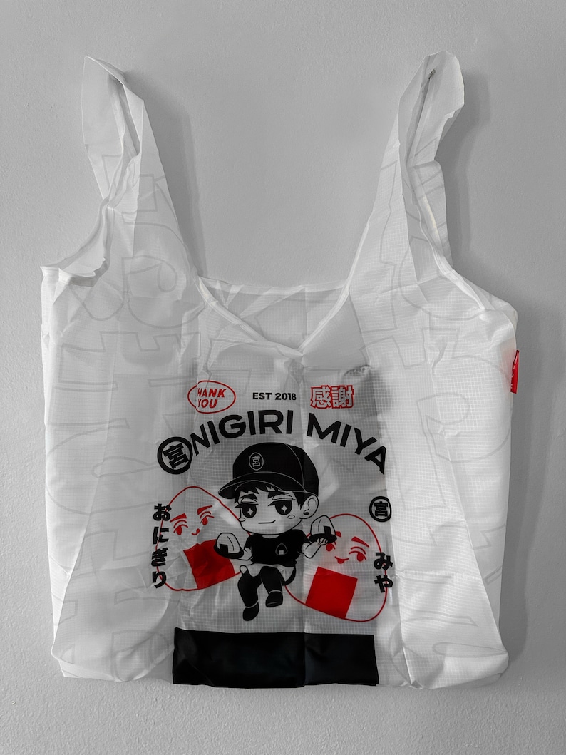 Onigiri Miya Takeout Foldable Reusable Shopping Bag image 2