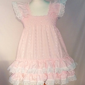 Sissy Adult Baby Short Pink Broderie Dress frilly Ra-Ra skirt Fancy Party Unisex Cosplay Princess xxl xl party ddlg lingerie little