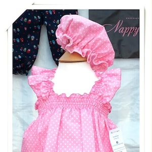 Erwachsene Baby Rosa Weiß Punkt Kleid Abdeckung Mop Cap Rüschenset Rock Kostüm Unisex Cosplay Prinzessin xxl xl party ddlg Lingerie little