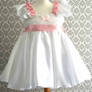 Sissy Adulto Bambino Corto Bianco Rosa Raso Vestito con balze Gonna COMPLETA Fancy Party Unisex Cosplay Principessa xxl xl party ddlg lingerie piccolo
