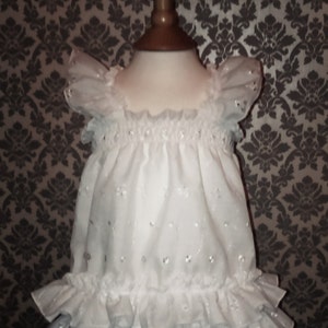 Sissy Adult Baby Short White Broderie Dress frilly skirt Fancy Party Unisex Cosplay Princess xxl xl party ddlg lingerie little