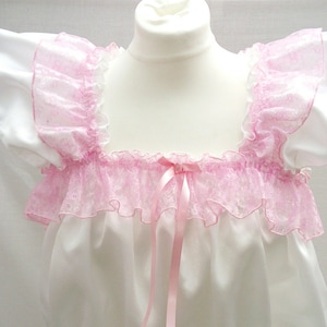 Sissy Erwachsene Baby Weiß Rosa Strampler Kleid Rüschen Satin Spitze Kostüm Party Unisex Cosplay Prinzessin xxl xl party ddlg Wäsche wenig Unterwäsche
