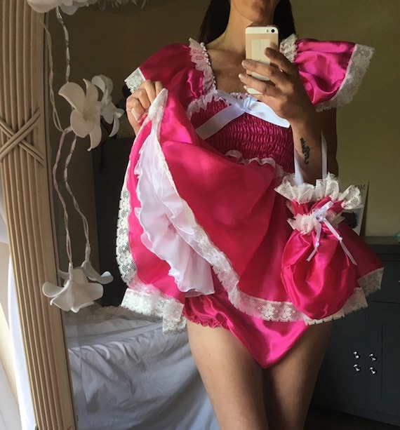 Short Sissy Dress Satin