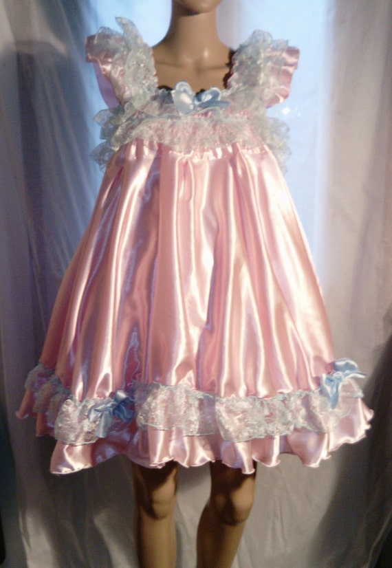 baby pink satin dress