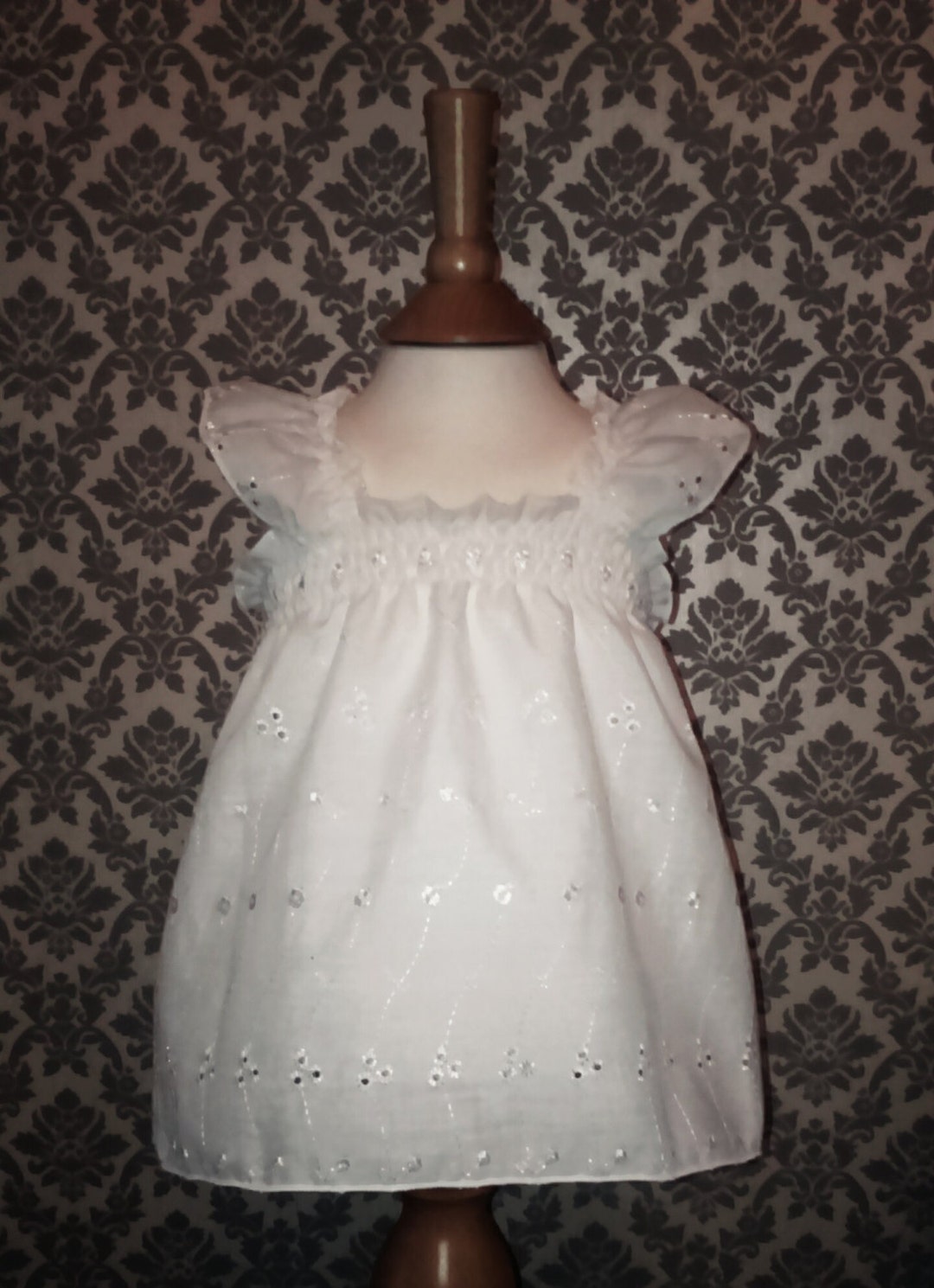 ALL Sizes Adult Baby Sissy Short Dress / Top in White Broderie Anglais ...