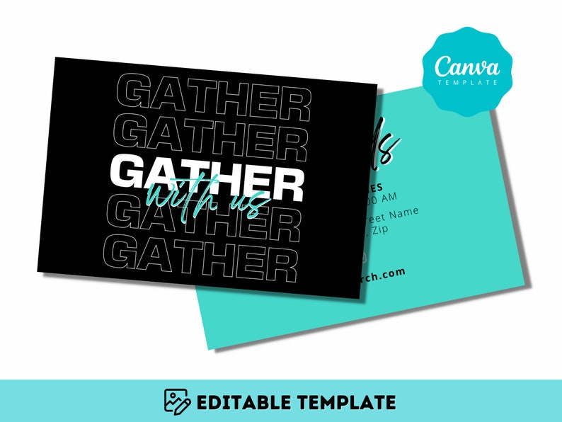 Editable Church Invitation Template for Engaging Invites on Etsy