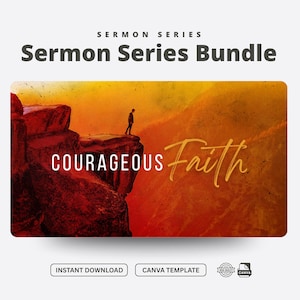 Sermon Series Graphic, Church Graphics with Sermon Slides and Social Media Templates, Editable Canva Template, Customizable Sermon Graphics