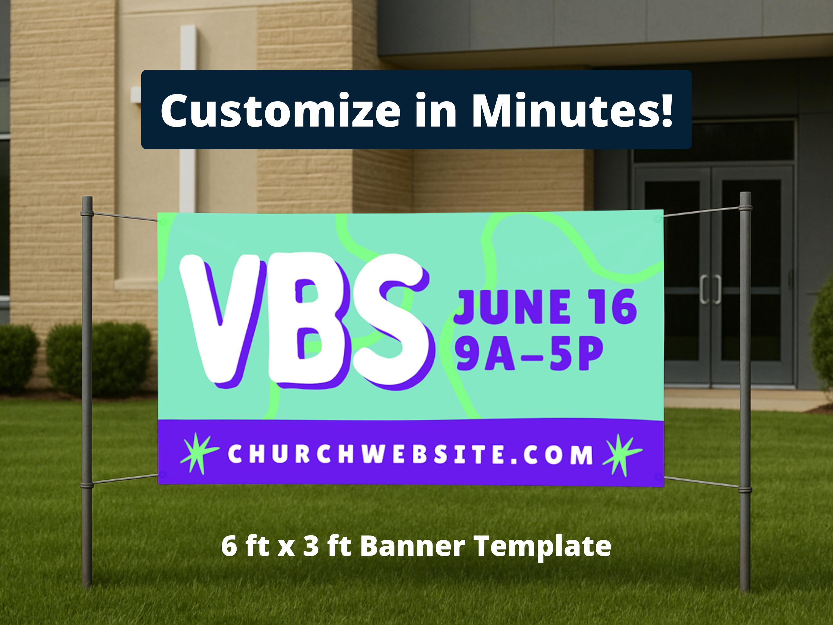 Vbs Layout Editable VBS Church Graphics Bundle Canva Templates, Vacation Bible School Kit ...