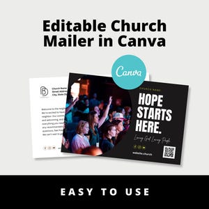 Canvasjabloon kerkposter • Moderne kerkfolder • Welkomstkaart • Minimalistische kerkuitnodiging • Kerkdienst voor nieuwe verhuizers
