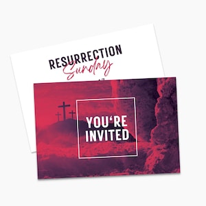 Resurrection Sunday Church Flyer Template - Editable Canva Design for Churches