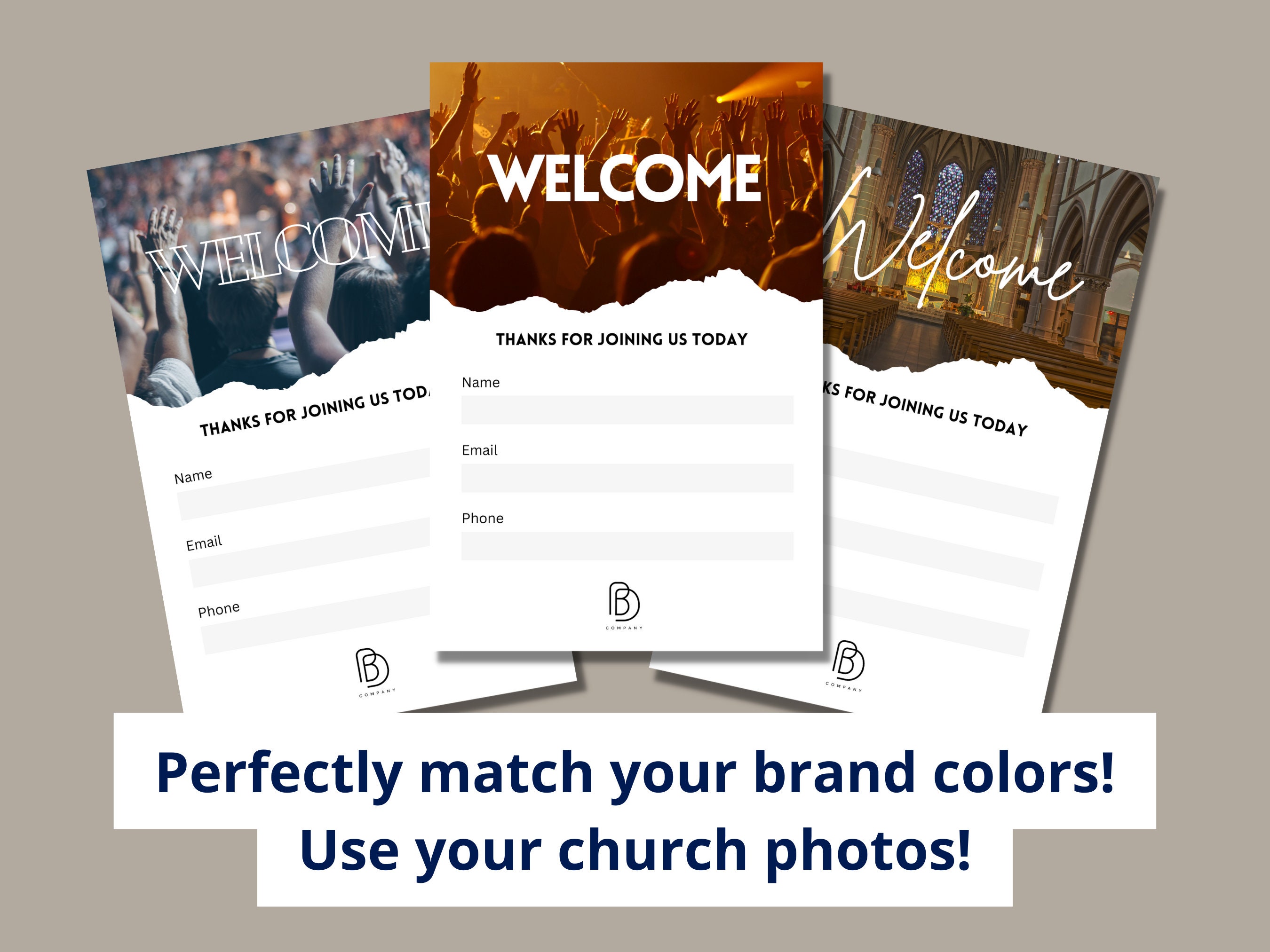 Customizable Connect Card Template for New Visitors in Your Church - Etsy