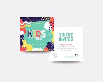 Editable Kids Ministry Church Flyer Canva Invitation Template Children's Ministry Event Printable Instant Download