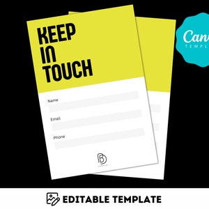 Customizable Connect Card Template for New Visitors in Your Church