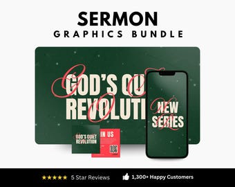 Gráficos de la serie de sermones de Adviento: Plantilla de Canva para la iglesia (descarga digital)