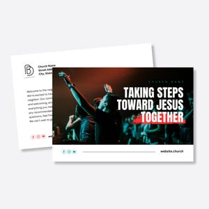 Willkommensposter in der Kirche: Personalisierte Karten für neue Gemeinschaftsmitglieder - Einsatz & Einladungsset