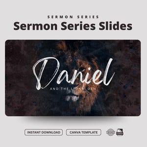 Sermon Series Slides for Sunday Graphics Church Presentation Screens and Social Media Bundle for Canva