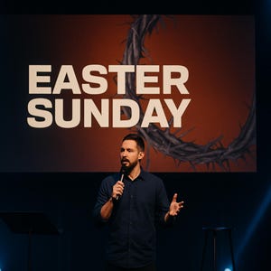 Easter Sunday Sermon Series Graphics | Modern Church Slide Template | Resurrection Service Presentation
