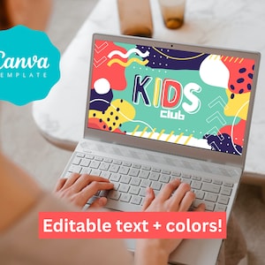 Editable Church Presentation Slides: Kids Ministry Screens & Religious Canva Templates for Children&#39;s Programs