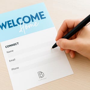 Editable Church Welcome Card Template | Printable Connection Card 4×6 | Canva “New Here” Guest Info Card | First-Time Visitor Connect Card