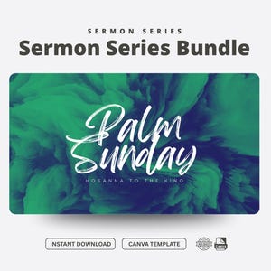 Sermon Series Graphics for Palm Sunday, Social Media Package for Churches, Resources for Churches and Pastors