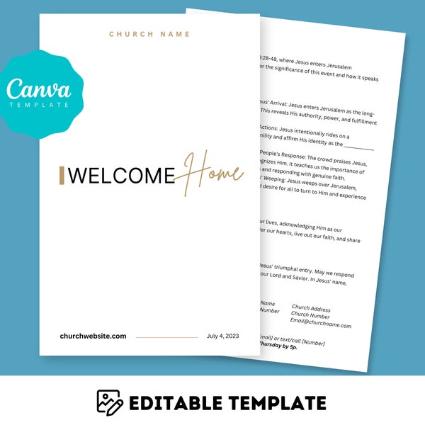 Stunning Church Bulletin Art: Engage Your Members with a Beautiful and Simple Design. Instant Download on Etsy!