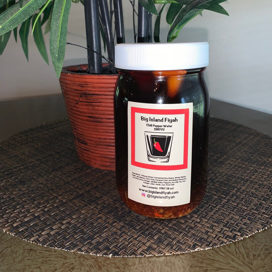 Big Island Fiyah SHOYU Chili Pepper Water Etsy
