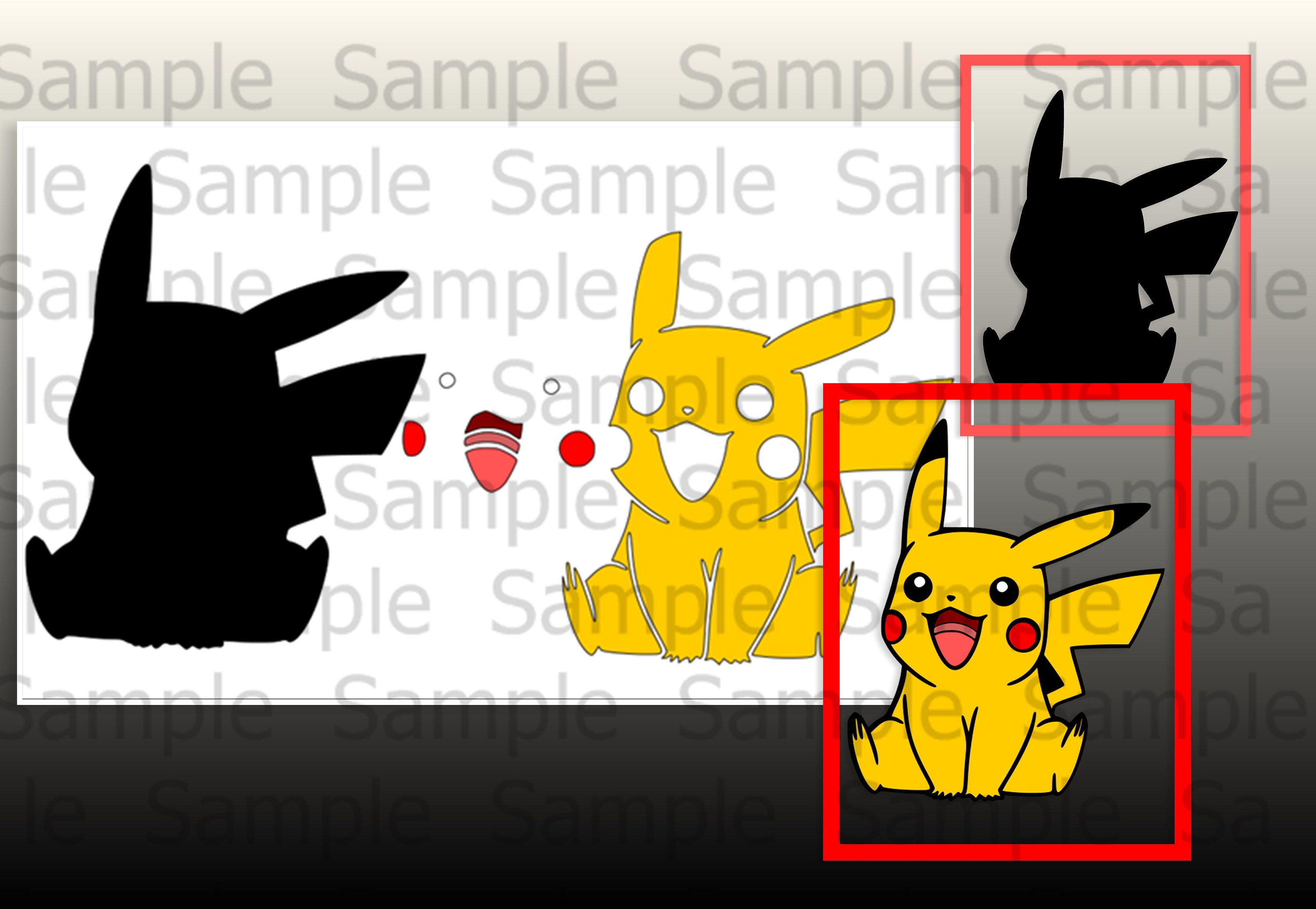 Download SVG and PNG Pikachu and pieces are transparent Cuting ...