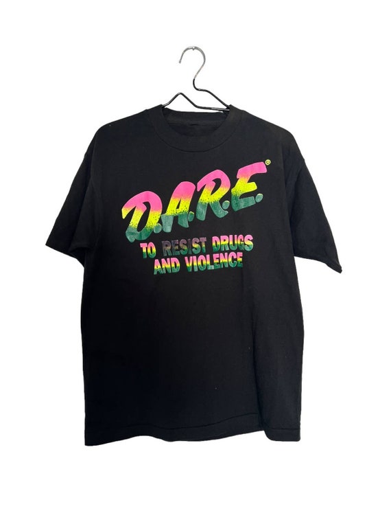 Vintage 90s 1990s DARE Rainbow Single Stitch Rare 