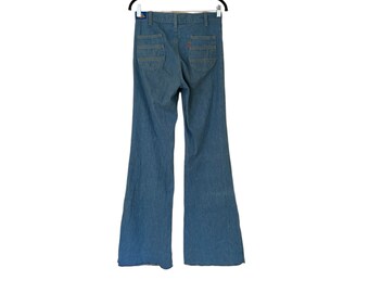 Levis Orange Tab Fresh Produce Deadstock 70s Seventies Bell Bottoms Flare Denim Blue Jeans