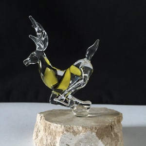 Running Deer Handblown Glass Sculpture