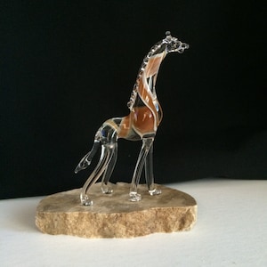 Giraffe Handblown Glass Sculpture