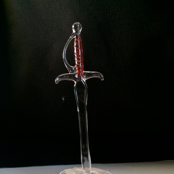Sword Handblown Glass Sculpture