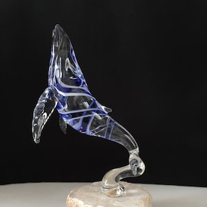 Humpback Whale Handblown Glass Sculpture