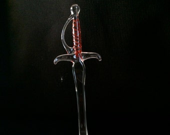 Sword Handblown Glass Sculpture