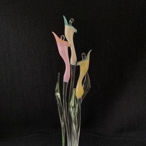 Calla Lilies Handblown Glass Sculpture