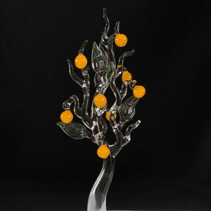 Orange Tree Handblown Glass Sculpture