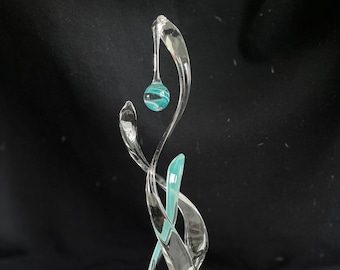 Abstract Handblown Glass Sculpture