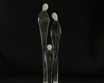 Family of 3 Handblown Glass Sculpture