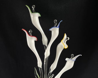 Calls Lilies Handblown Glass Sculpture