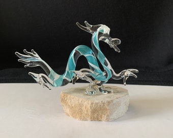 Dragon Handblown Glass Sculpture