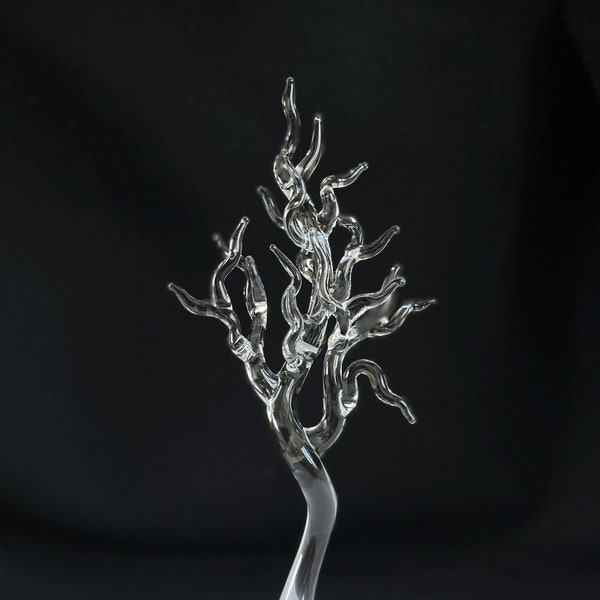 Escultura de árbol grande de vidrio soplado a mano