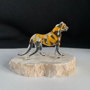 Tiger Handblown Glass Sculpture