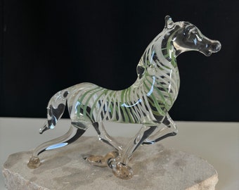 Horse Handblown Glass Sculpture