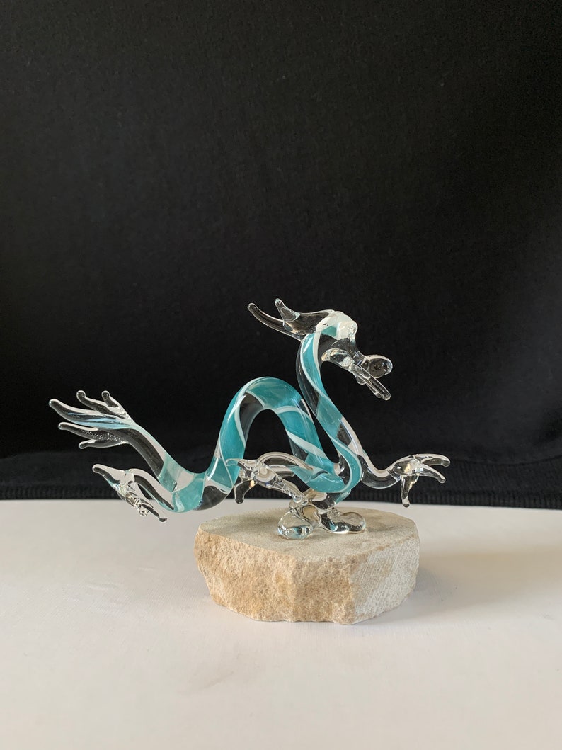 Dragon Handblown Glass Sculpture image 1