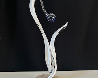 Abstract Handblown Glass Sculpture